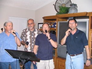 Donnie, Carlton, Jimmy and Bert Grippin praising the Lord!  It was moving!
