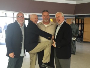 Cousin Bubba at church with "the boys" on Easter