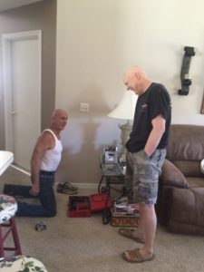 Jim and his bad Hilti drill!  Boys love their toys!