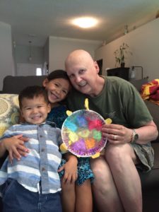 The "turtle fan" that Kaia made for Pa, to help with his hot flashes from chemo :)