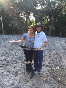 Sporting my knee high boots while trapping on the dirt that will soon be the foundation for the house