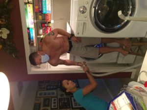 Vacuuming the entire body!!