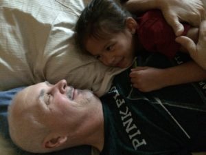 Snuggling with his Kaia Bug!!